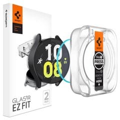 TEMPERED GLASS Spigen GLAS.TR "EZ-FIT" 2-PACK GALAXY Watch 6 (40 MM) CLEAR цена и информация | Аксессуары для смарт-часов и браслетов | kaup24.ee