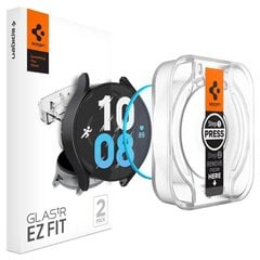 TEMPERED GLASS Spigen GLAS.TR "EZ-FIT" 2-PACK GALAXY Watch 6 (40 MM) CLEAR цена и информация | Аксессуары для смарт-часов и браслетов | kaup24.ee