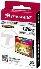 Transcend Compact Flash 128GB 1000x hind ja info | Mobiiltelefonide mälukaardid | kaup24.ee