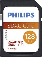 Philips SDXC Card 128GB Class 10 UHS-I U1 hind ja info | Mobiiltelefonide mälukaardid | kaup24.ee