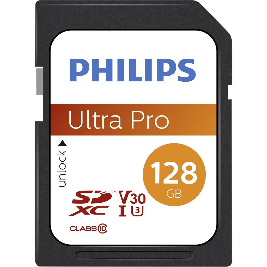 Philips SDXC 128GB Class 10 UHS-I U3 V30 A1 цена и информация | Mobiiltelefonide mälukaardid | kaup24.ee