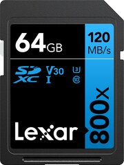 Lexar Professional 800X SDXC UHS-I цена и информация | Карты памяти | kaup24.ee