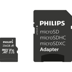 Карта памяти Philips MicroSDHC 256GB class 10|UHS 1 + Адаптер цена и информация | Philips Мобильные телефоны, Фото и Видео | kaup24.ee