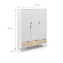 Шкаф, белый/коричневый цена и информация | Шкафы | kaup24.ee