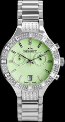 женские bisset bsbe18 - серебристый/зеленый (zb547a) цена и информация | Женские часы | kaup24.ee