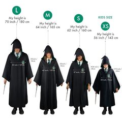 Harry Potter Slytherin võlur rüü hind ja info | Karnevali kostüümid | kaup24.ee