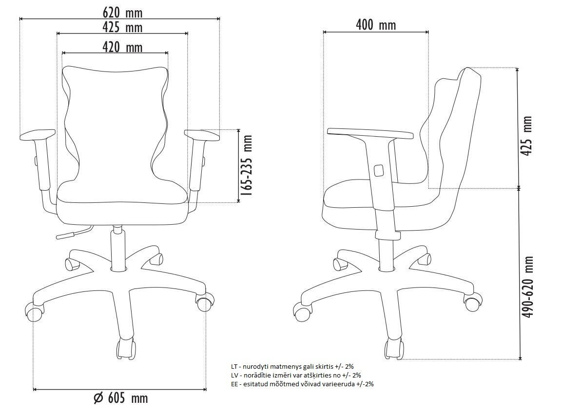 Kontoritool Uni AT01, must hind ja info | Kontoritoolid | kaup24.ee