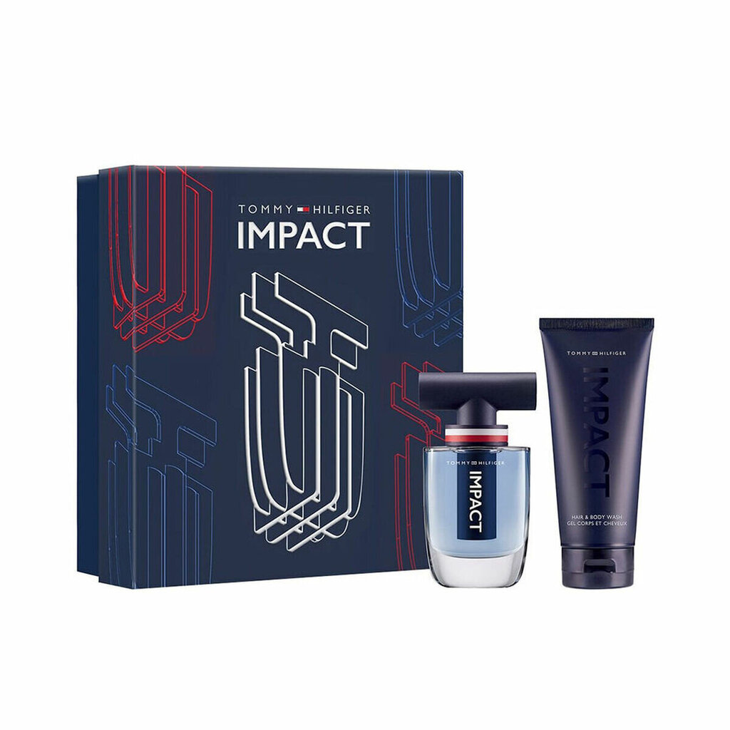Kosmeetikakomplekt Tommy Hilfiger Impact EDT meestele: tualettvesi 100 ml + tualettvesi 4 ml + geel ja šampoon 100 ml hind ja info | Meeste parfüümid | kaup24.ee