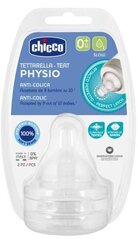 Lutipudeli otsad Chicco Perfect 5 Physio, aeglase vooluga, 0+, 2 tk. цена и информация | Бутылочки и аксессуары | kaup24.ee