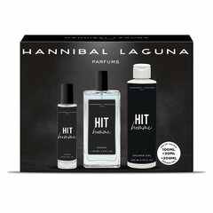 Косметический набор Hannibal Laguna Hit Homme EDT для мужчин: Туалетная вода 100 мл + Туалетная вода 30 мл + гель для душа 200 мл цена и информация | Мужские духи | kaup24.ee