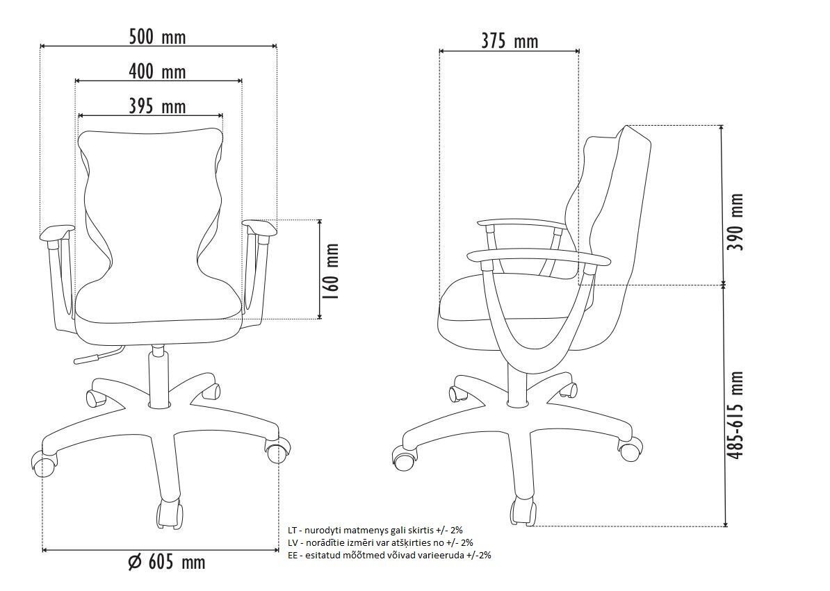 Laste tool Petit BA5, must/värviline hind ja info | Kontoritoolid | kaup24.ee