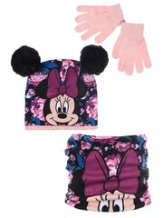 Müts, kindad ja sall tüdrukutele Minnie Mouse цена и информация | Шапки, перчатки, шарфы для девочек | kaup24.ee