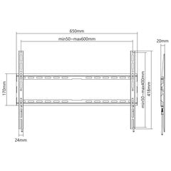 Sbox PLB-2264F-2 37-80" hind ja info | Teleri seinakinnitused ja hoidjad | kaup24.ee