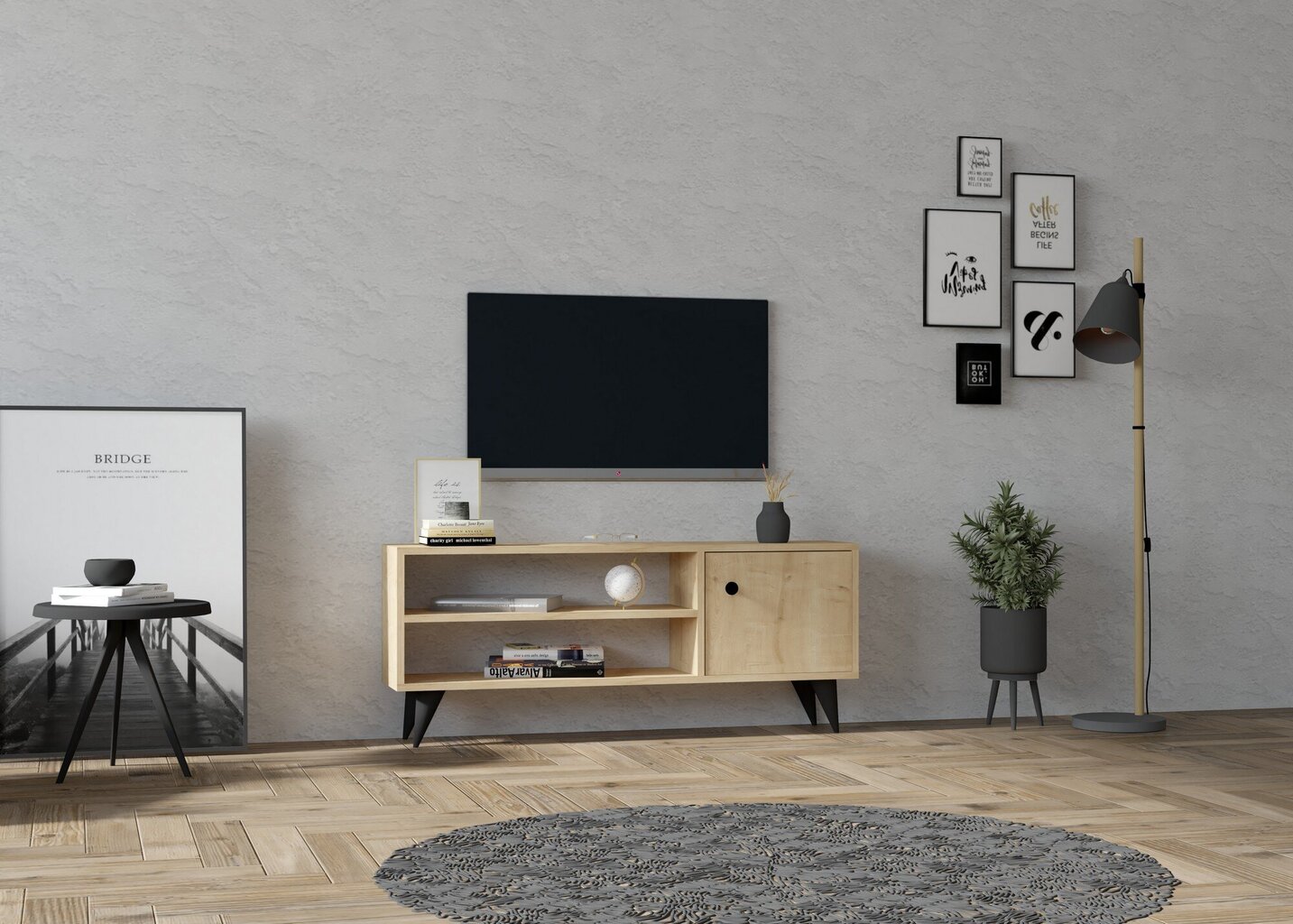 TV-laud, Asir, 120x50x29 cm, pruun hind ja info | TV alused | kaup24.ee