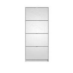 Jalanõuderiiul Aatrium, 70x24x162 cm, valge hind ja info | Jalatsikapid, jalatsiriiulid | kaup24.ee
