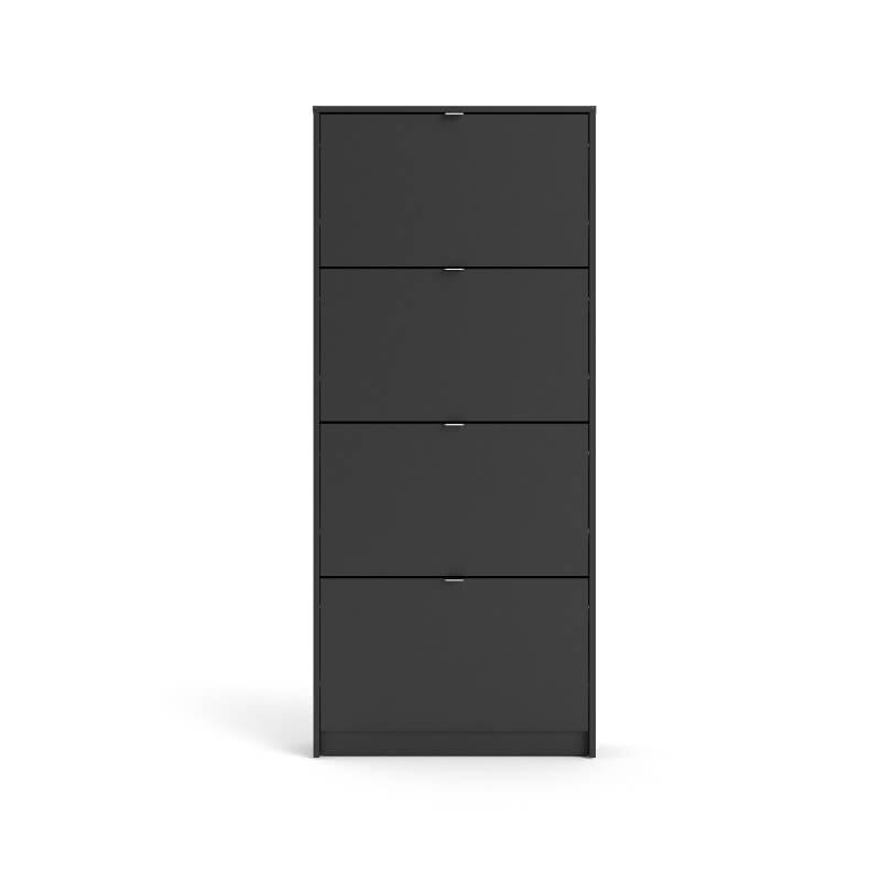 Jalanõude riiul Aatrium, 70x24x162 cm, must цена и информация | Jalatsikapid, jalatsiriiulid | kaup24.ee