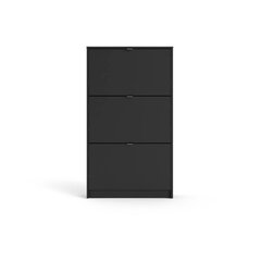 Jalanõude kapp Aatrium, 70x24x123 cm, must hind ja info | Jalatsikapid, jalatsiriiulid | kaup24.ee