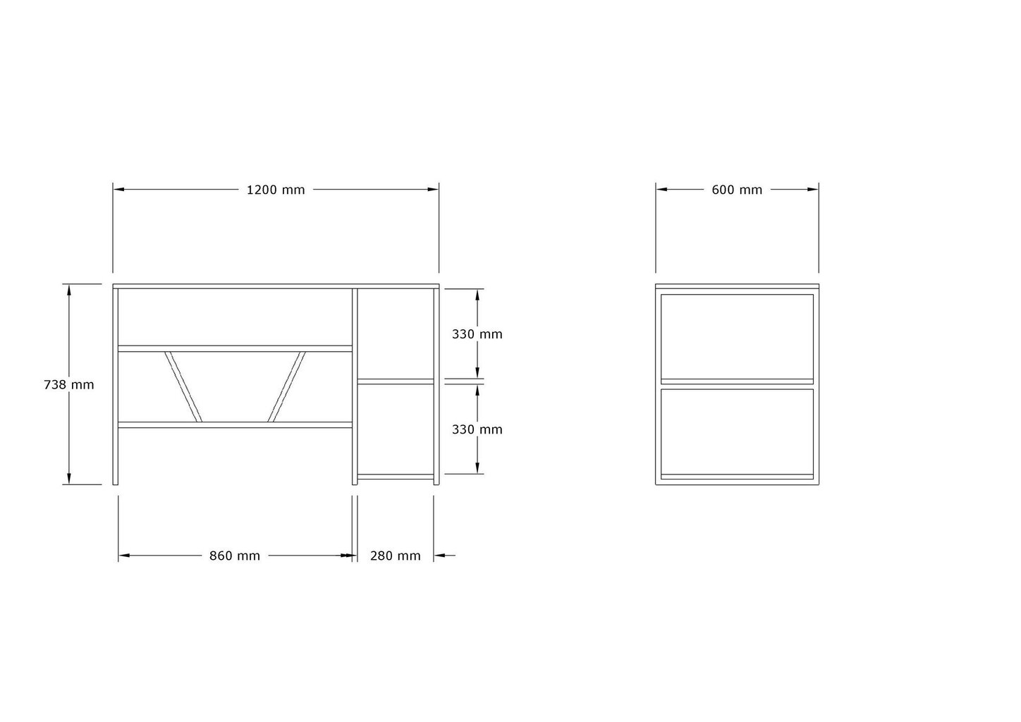 Õppelaud, Asir, 120x74x60 cm, valge hind ja info | Arvutilauad, kirjutuslauad | kaup24.ee