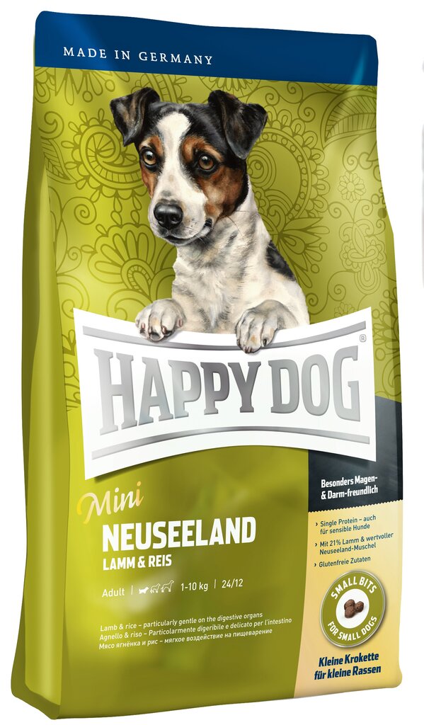 Kuivtoit Happy Dog väikest tõugu koertele Mini New Zealand, 1 kg hind ja info | Kuivtoit koertele | kaup24.ee