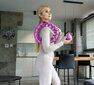 Naastude ja raskusega hularõngas Hula Hoop 120 cm lilla цена и информация | Hularõngad | kaup24.ee