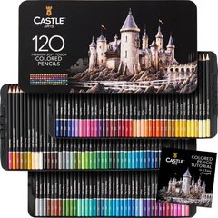 Castle Art Supplies 120 pliiatsit цена и информация | Принадлежности для рисования, лепки | kaup24.ee