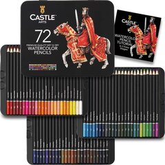 Castle Art Supplies 72 Watercolour Pencils цена и информация | Принадлежности для рисования, лепки | kaup24.ee