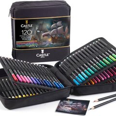 Цветные карандаши Castle Art Supplies, 120 шт. цена и информация | Принадлежности для рисования, лепки | kaup24.ee