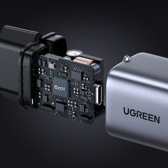 UGREEN Быстрое зарядное устройство UGREEN USB-C GaN 30 Вт (серый космос) цена и информация | Зарядные устройства для телефонов | kaup24.ee