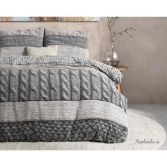 Flanellist voodipesukomplekt Elin, 240x220 cm, pruun hind ja info | Voodipesu | kaup24.ee
