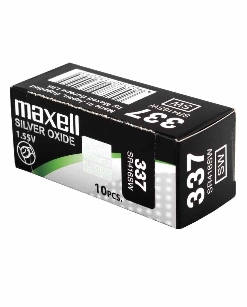 Patareid Maxell 337 / SR416, 10 tk hind ja info | Patareid | kaup24.ee