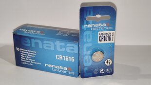 Patareid Renata CR1616, 10tk цена и информация | Батерейки | kaup24.ee