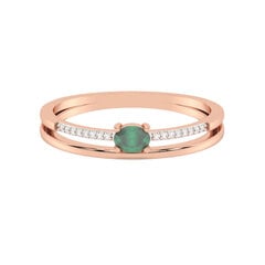 Kuldsõrmus teemantide ja smaragdiga hind ja info | Sõrmused | kaup24.ee