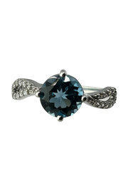 Серебряное кольцо с лондонскими топазами и цирконами цена и информация | Кольцо | kaup24.ee