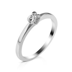 Серебряное кольцо с бриллиантами цена и информация | Кольцо | kaup24.ee