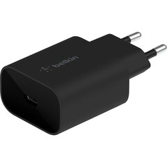 Сетевая зарядка Belkin Boost Charge USB-C PD 3.0 PPS 25W черная цена и информация | Зарядные устройства для телефонов | kaup24.ee