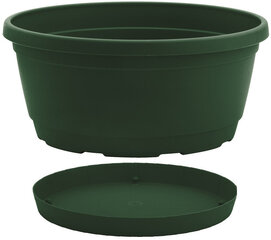 Nicoli вазон с тарелкой Rumba 18, зеленый цена и информация | Вазоны | kaup24.ee