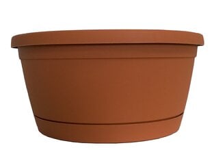 Nicoli вазон с тарелкой Rumba 18, коричневый цена и информация | Вазоны | kaup24.ee