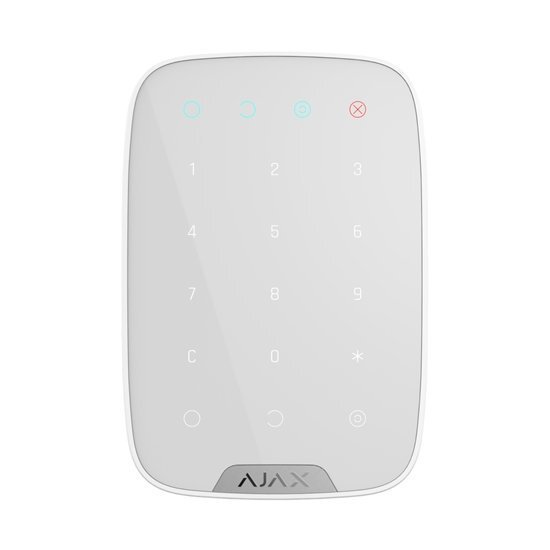 Juhtmevaba klaviatuur Ajax Keypad, valge цена и информация | Valvesüsteemid, kontrollerid | kaup24.ee