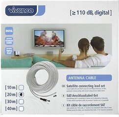 Vivanco antennikaabel SAT 20m (44061) цена и информация | Кабели и провода | kaup24.ee