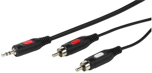 Vivanco кабель 3.5 мм - 2xRCA 1.5 м (46030) цена и информация | Кабели и провода | kaup24.ee