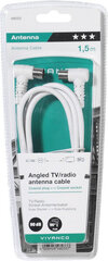 Vivanco antennikaabel nurgaga 1,5m (48033) hind ja info | Kaablid ja juhtmed | kaup24.ee