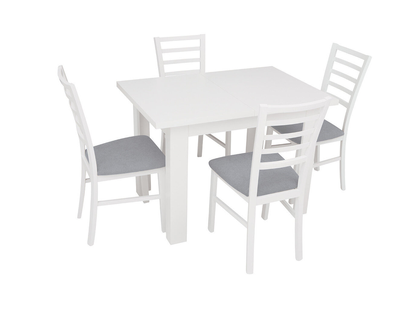 2- tooli komplekt Marynarz-2, hall/valge цена и информация | Söögilaua toolid, köögitoolid | kaup24.ee