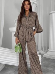 Пижама со штанами для женщин Dona, коричневый цена и информация | Женские пижамы, ночнушки | kaup24.ee