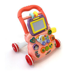 Обучающая коляска-музыкальная доска для рисования, розовая цена и информация | Игрушки для малышей | kaup24.ee