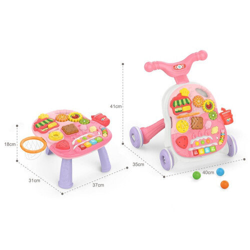 Tõukekäru roosa цена и информация | Imikute mänguasjad | kaup24.ee