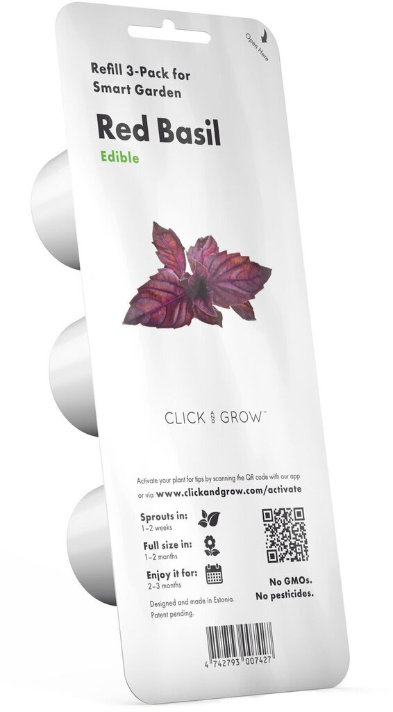 Click & Grow Smart Garden refill Punane basiilik 3tk hind ja info | Maitsetaimede seemned | kaup24.ee