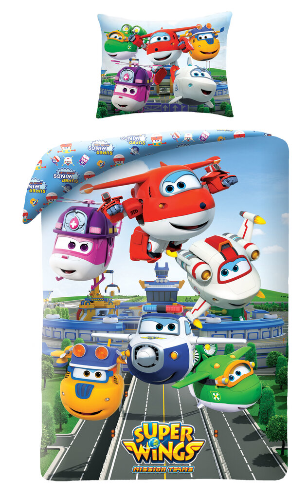 Laste voodipesukomplekt Super Wings Bedding, 2 osaline цена и информация | Beebide ja laste voodipesu | kaup24.ee