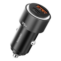 Toocki Car Charger A+C, 95W (Black) цена и информация | Зарядные устройства для телефонов | kaup24.ee