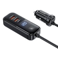 Toocki Car Charger 2A+2C, 120W (Black) цена и информация | Зарядные устройства для телефонов | kaup24.ee