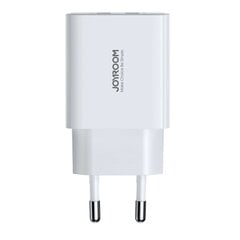 Joyroom JR-TCN04 2xUSB-A 10.5W 2.1A mains charger - white цена и информация | Зарядные устройства для телефонов | kaup24.ee